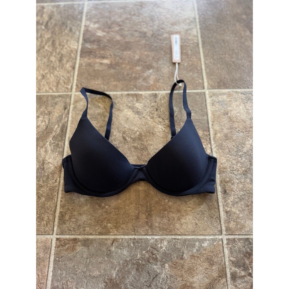 Skims Fits Everybody Scoop Plunge Bra Onyx Size 32C - Picture 1 of 5
